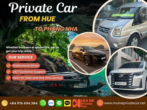 Private Car From Hue to Phong Nha
